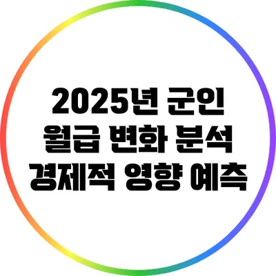 2025년 군인 월급 변화 분석 : 경제적 영향 예측