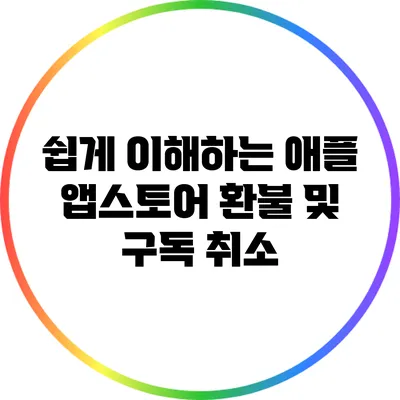 쉽게 이해하는 애플 앱스토어 환불 및 구독 취소