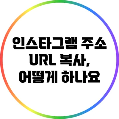 인스타그램 주소 URL 복사, 어떻게 하나요?