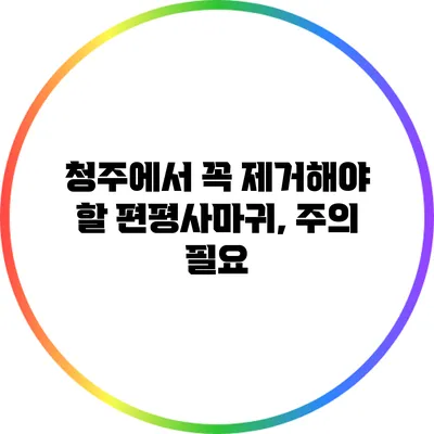 청주에서 꼭 제거해야 할 편평사마귀, 주의 필요