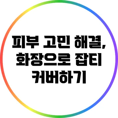 피부 고민 해결, 화장으로 잡티 커버하기