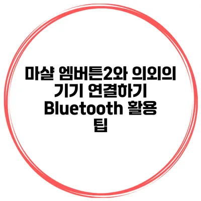 마샬 엠버튼2와 의외의 기기 연결하기 Bluetooth 활용 팁